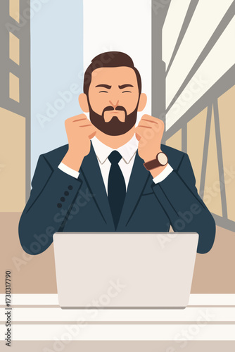 bussines men succes vector