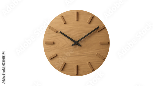 Transparent wooden wall clock for e-commerce and sales 