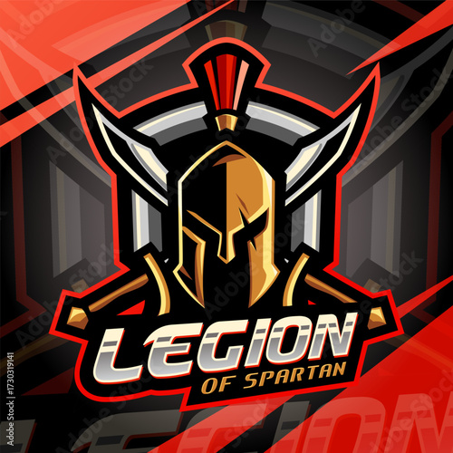 Legion of spartan esport mascot logo design