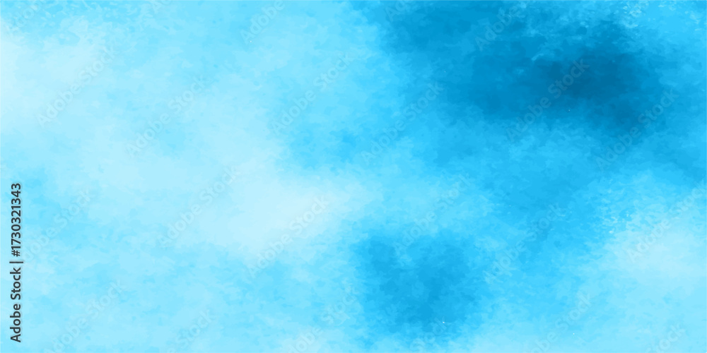 Fototapeta premium Abstract textured blue watercolor and grunge paint on aged, rough paper with a vintage cloud pattern