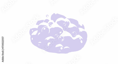 Abstract fluffy cloud graphic illustration with dreamy and clean aesthetic