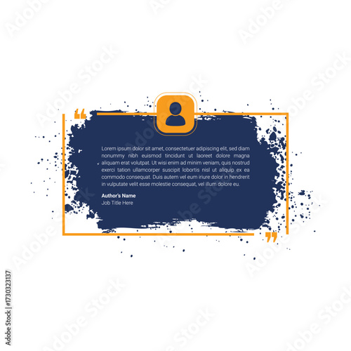 Modern testimonial quote box template for social media and customer reviews. Editable vector design. Professional graphic testimonial in chat bubble design. Bubble testimonial banner, quote.