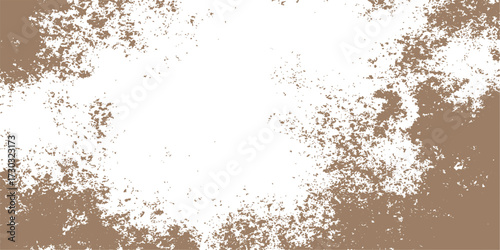 Old coffee-colored paper with a textured abstract grunge pattern on a brown and rusty metal background