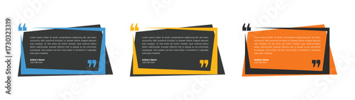 Modern testimonial quote box template for social media and customer reviews. Editable vector design. Professional graphic testimonial in chat bubble design. Bubble testimonial banner, quote.