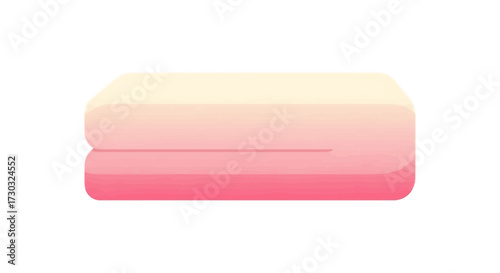 Neatly Folded Towel Stack Showing Soft Gradient Colors on White Backdrop