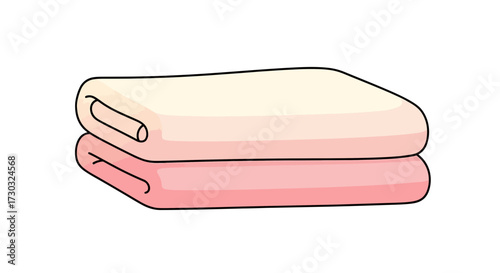 Neatly folded towels, evoking freshness and gentle home comfort bliss