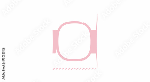 Stylized illustration of facial cleansing pad, beauty routine concept