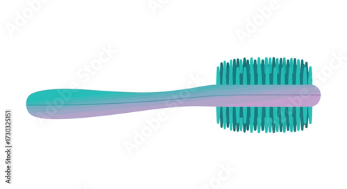 Stylized Nail Brush Illustration with Gentle Gradient Colors Isolated