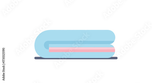 Stylized stack of folded towels, featuring pastel hues and clean lines