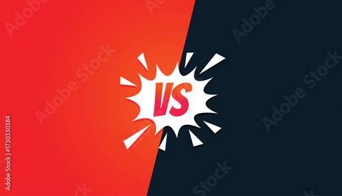versus vs duel clash banner with blast effect