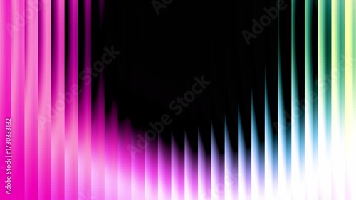 Abstract vertical bands of light emitting energy in loop motion