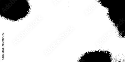 Black and white grunge ink frame with textured splatter background