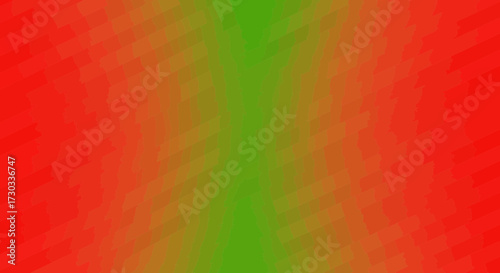 Abstract background with gradient geometric pattern in vivid red and green colors