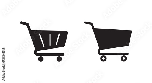 Modern shopping cart icon for e commerce applications