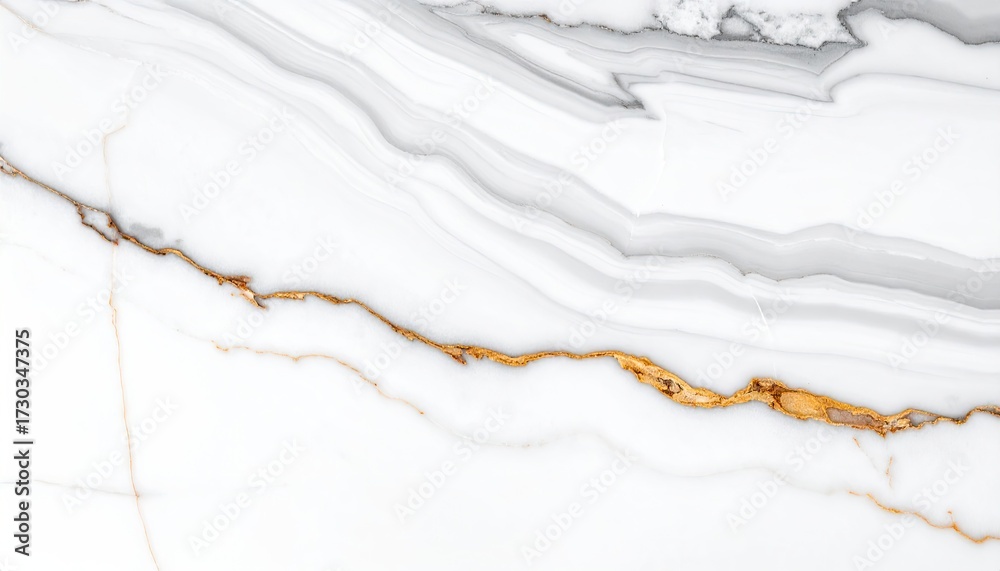 Naklejka premium Abstract White Marble Texture with Golden Veins Elegant Background Pattern