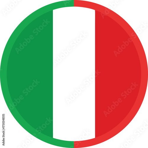 Free Download  italy circle flag icon with vertical tricolor pattern - GFXLoad