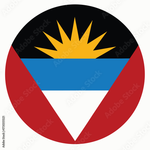 hong kong circular flag design with five-petal white flower