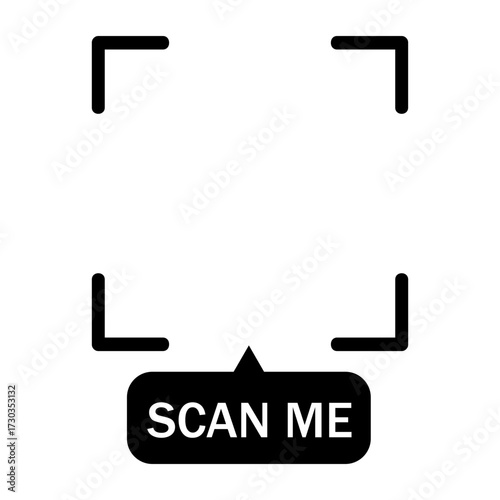 Scan Me Barcode Icon, Simple Icon Vector Design, best used for presentation, application, web and banner