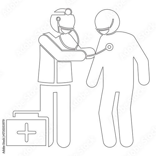 a doctor is examining a patient