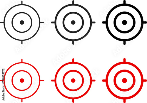 target icon set. Business Goal symbol. Archery target sign 