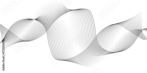 gray wave curve lines banner background design. Digital frequency track equalizer. Stylized line art background. modern soft luxury texture with smooth and clean vector subtle background illustration