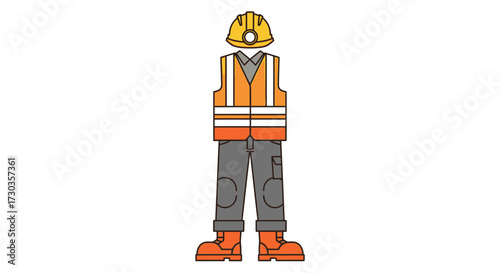 Construction Worker Outfit Representing Job Safety and Professional Attire