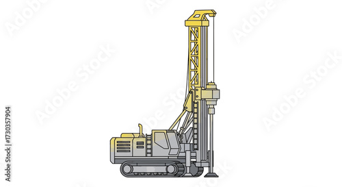 Illustrated powerful drilling rig machine for geotechnical investigation