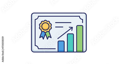 Certified growth chart showcasing business success and financial achievements