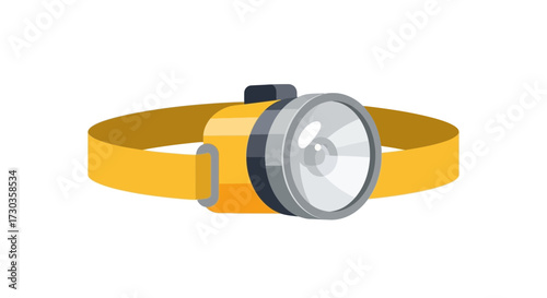 Isolated headlamp design for camping and outdoor adventures symbol