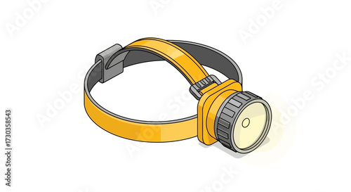 Isolated headlamp with adjustable elastic strap for various activities
