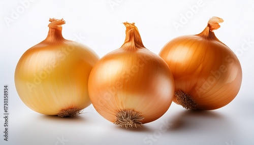 Wallpaper Mural Three Ripe Yellow Onions On White Background Torontodigital.ca