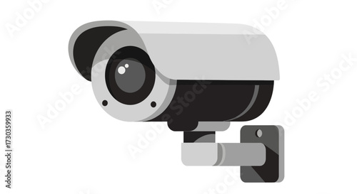 Modern gray security camera vector illustration for safety system