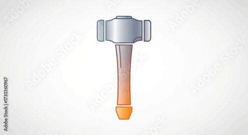 Stylized sledgehammer illustration with textured surface and bright background
