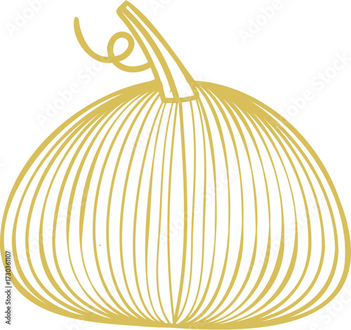 harvest pumpkins line art style. organic vegetable farm. thanksgiving, Halloween element vector. svg icon