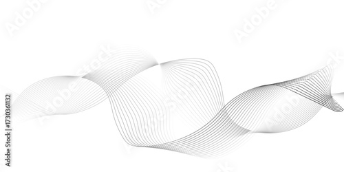 gray wave curve lines banner background design. Digital frequency track equalizer. Stylized line art background. modern soft luxury texture with smooth and clean vector subtle background illustration