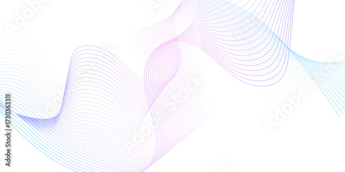 blue purple wave curve lines banner background .Digital frequency track equalizer. Stylized line art background. modern soft luxury texture with smooth and clean vector subtle background illustration
