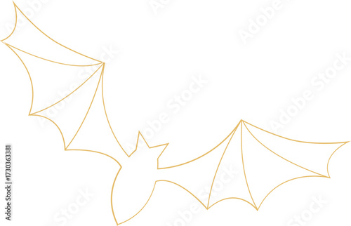 line minimal bat. happy Halloween 