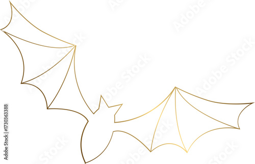 line minimal bat. happy Halloween 
