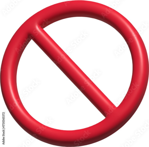 3d render of a forbidden sign not allowed