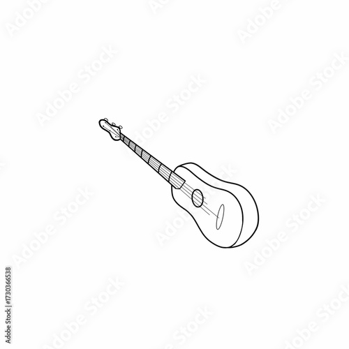 an acoustic guitar isolated on a white background