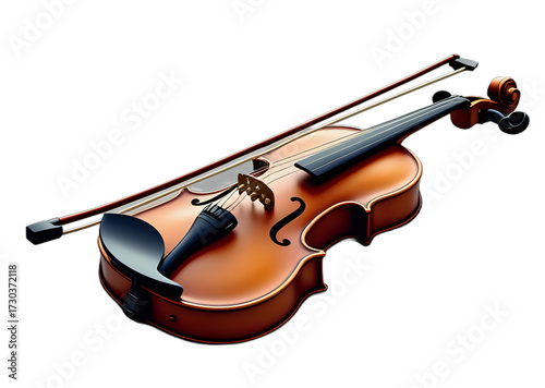 Ornate Violin Against a Dark Background