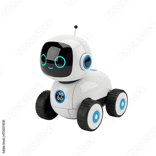 Robot pet toy isolated on white background