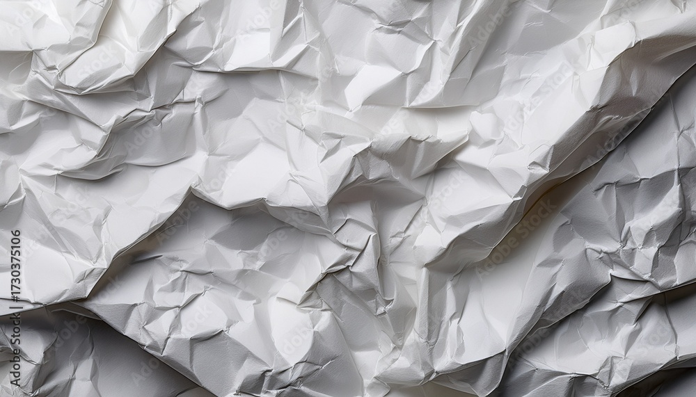 Obraz premium white crumpled paper texture background