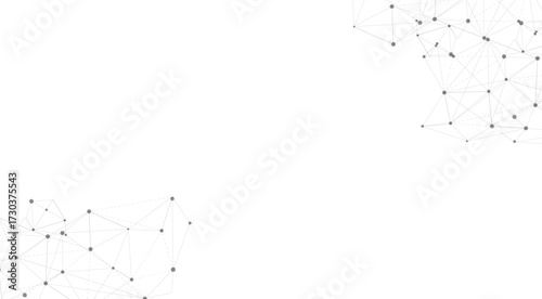  Connecting dots and lines, global network connection,can be used for website header or banner design