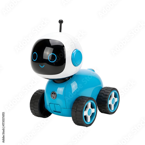 Robot pet toy isolated on white background