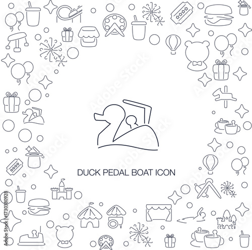 Duck Pedal Boat Icon
