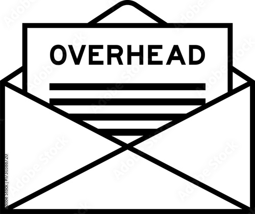 Envelope and letter sign with word overhead as the headline