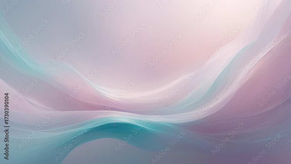 Obraz premium Soft flowing pastel waves in abstract gradient
