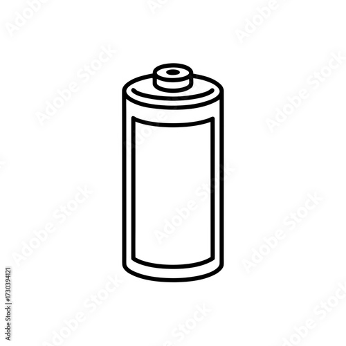 Outline drawing of a cylindrical battery silhouette