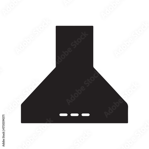 Kitchen Range Hood Icon Black Silhouette Vector Illustration